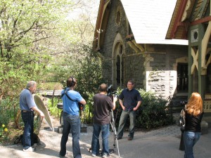 Filming at The Dairy in Central Park